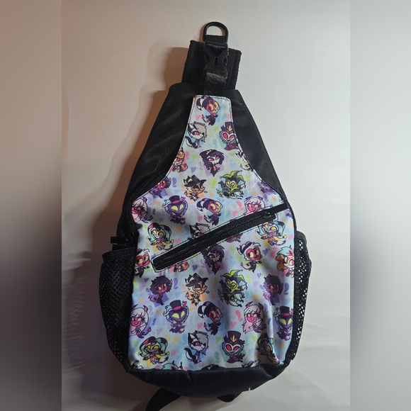 Helluvaboss Pattern Sling Bookbag / Crossbody Backpack- New - Blitz Stolas Fizz - Picture 8 of 9